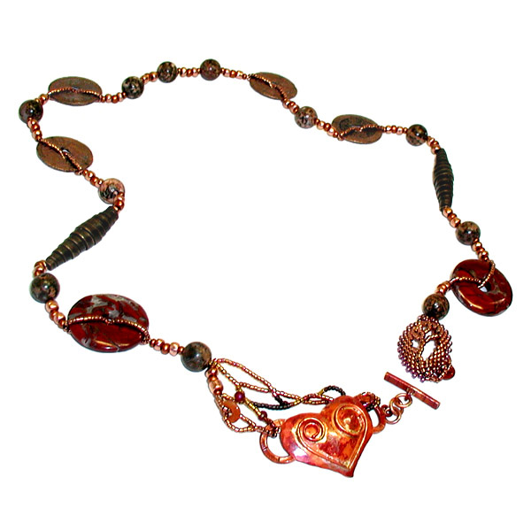 Hot Copper Mix Necklace by Zoya Gutina