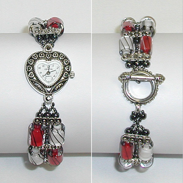 Marcasite Heart Watch by Zoya Gutina