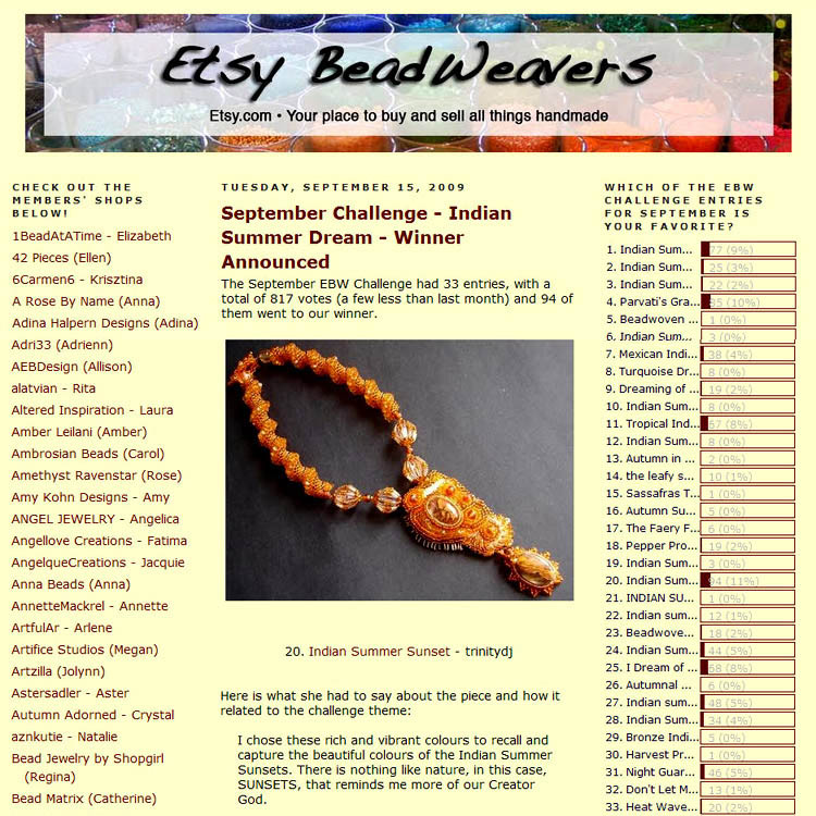 Etsy Beadweavers Team's Blog
