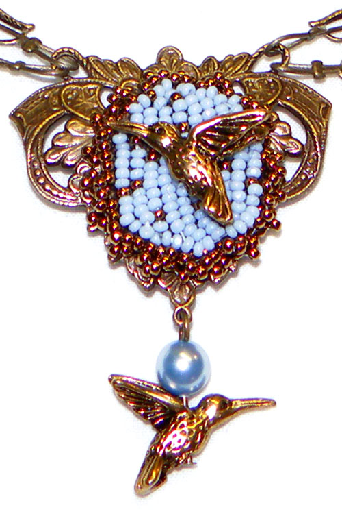Flying Critters Necklace by Zoya Gutina. Close-up