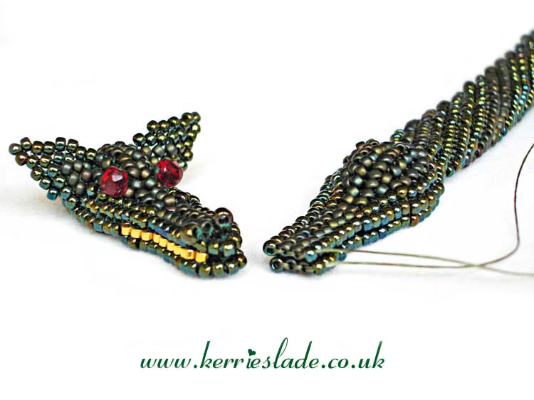 "Double Dragon Torque" necklace in process