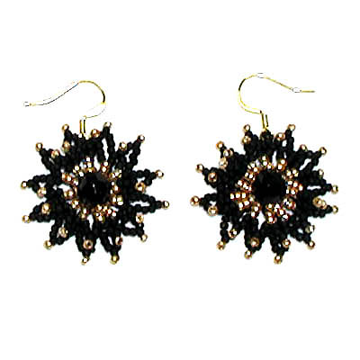 Earrings "Black Stars"