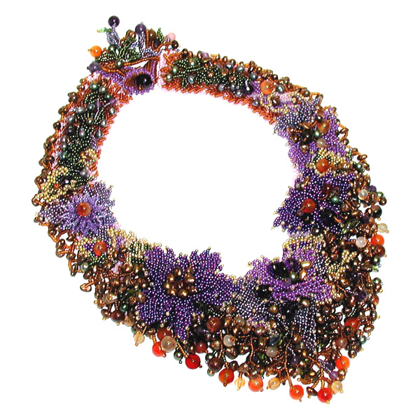 Lush Spring Blues Necklace by Zoya Gutina - Colorworks Challenge Finalist