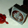 Wax carved carnelian seal on an envelope