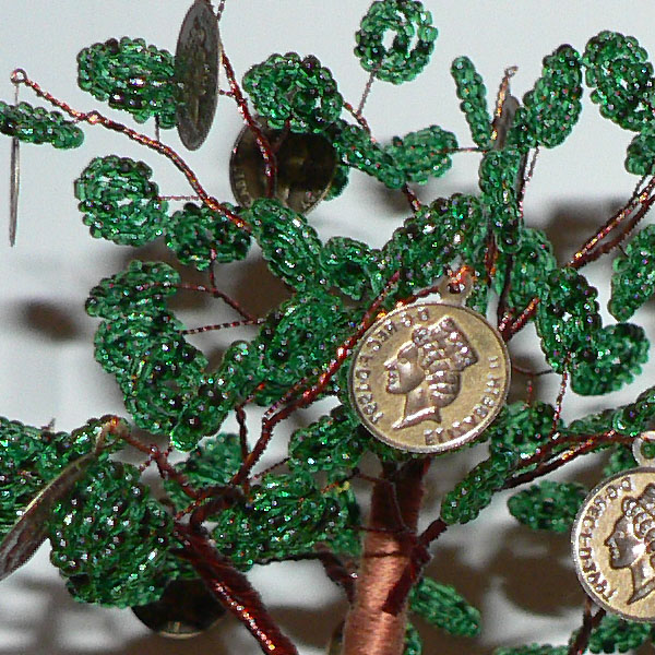 Beaded "money-tree" by Marina Ne