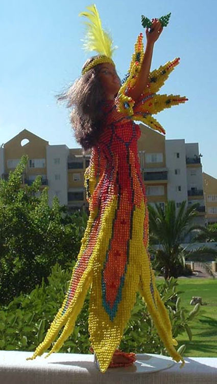 Beaded doll by Shulamit Grintsaig