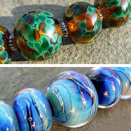 Lampwork beads by Clare Scott