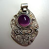 Pendant "The Eye That Sees All" in amethyst by Hanna Ben-Nathan