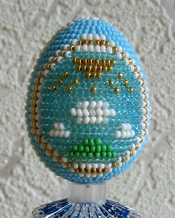 Bead woven Easter eggs by Natasha Razumova