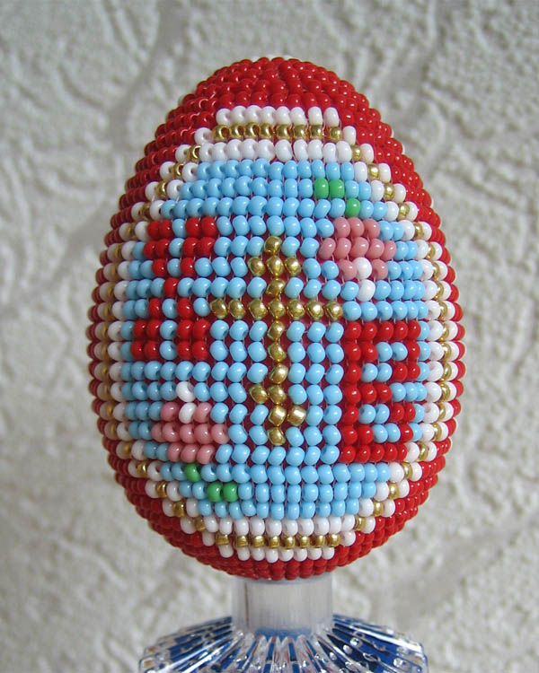 Bead woven Easter eggs by Natasha Razumova