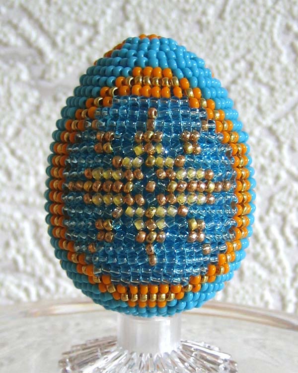 Bead woven Easter eggs by Natasha Razumova