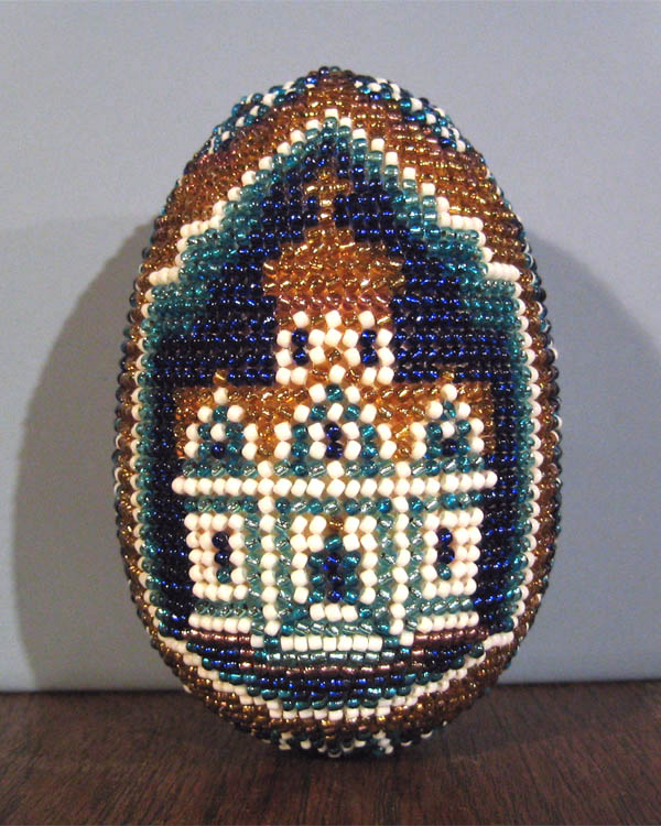 Bead woven Easter eggs by Natasha Razumova