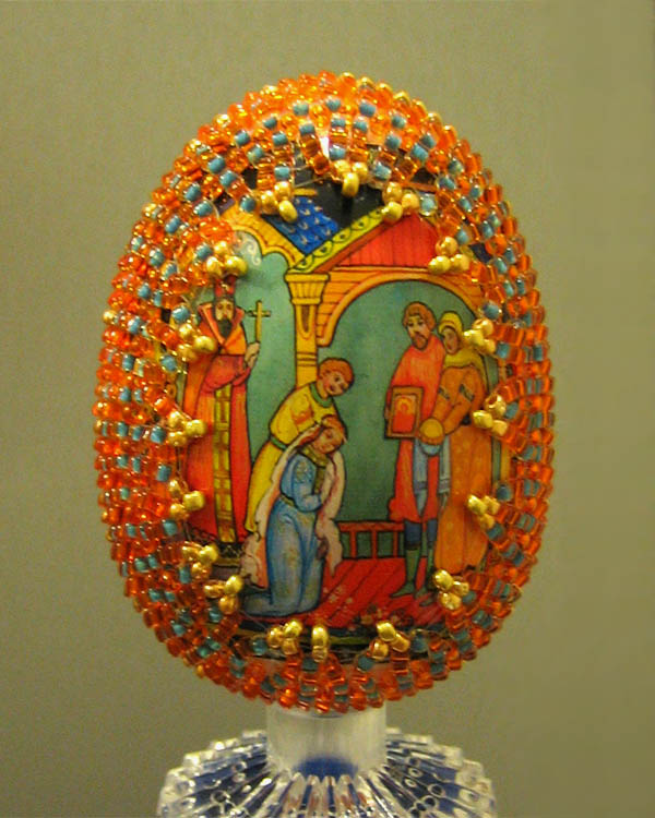 Bead woven Easter eggs by Natasha Razumova