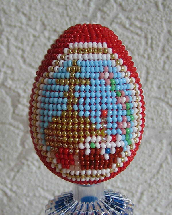 Bead woven Easter eggs by Natasha Razumova