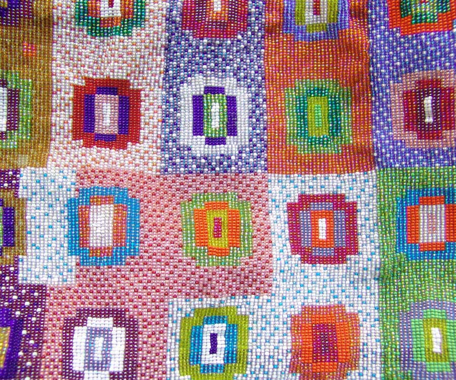 Bead embroidered handbags by Guzell Bakeeva
