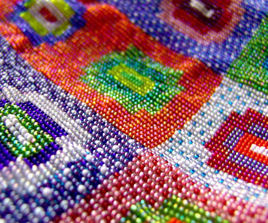 Bead embroidered handbags by Guzell Bakeeva