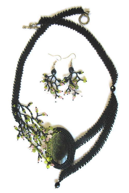 Delicate beaded jewelry by Larisa Berenstein