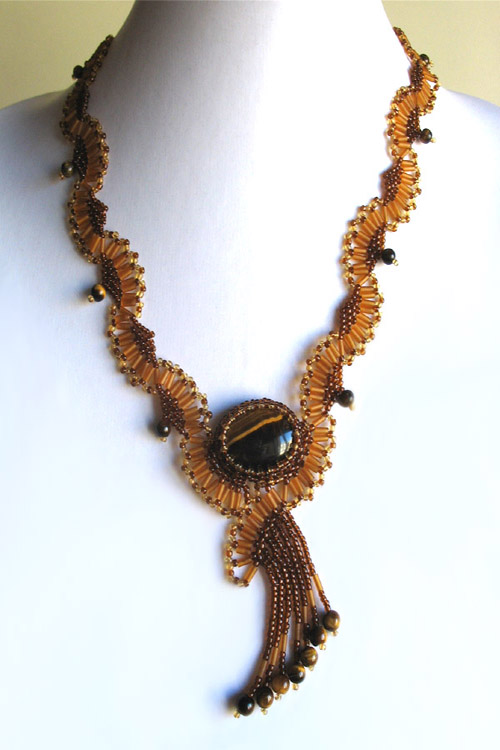 Delicate beaded jewelry by Larisa Berenstein