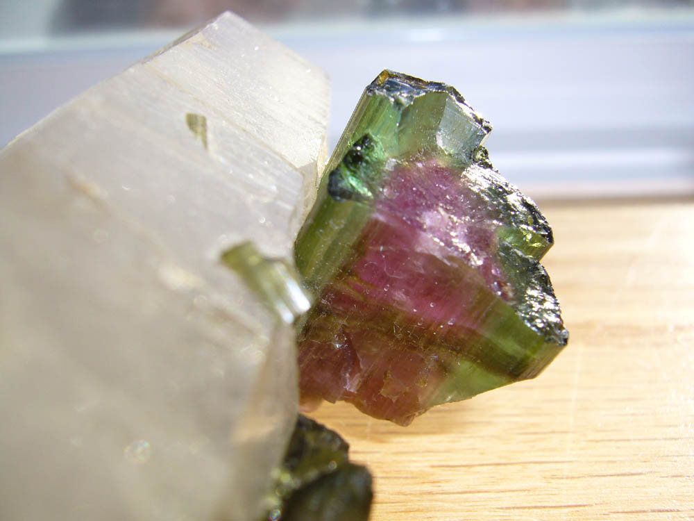 Watermelon tourmaline in matrix from Minas Gerais, Brazil