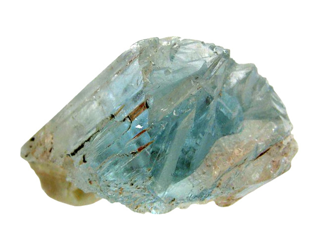 Blue topaz crystal