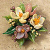 Lampwork flower beads by Dana Torakis