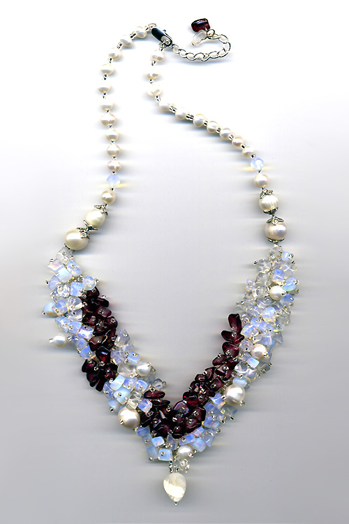 Jewelry in garnet by Albina Polyanskaya