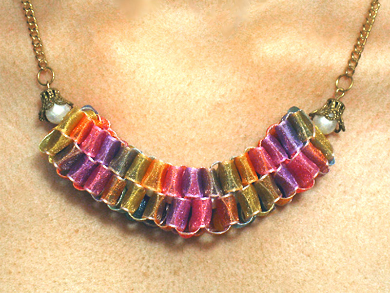 Organza and beads. Artwork by Lyuba Radomishenskaya