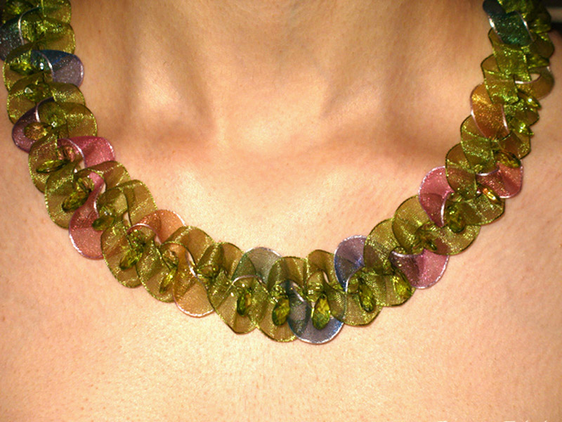 Organza and beads. Artwork by Lyuba Radomishenskaya