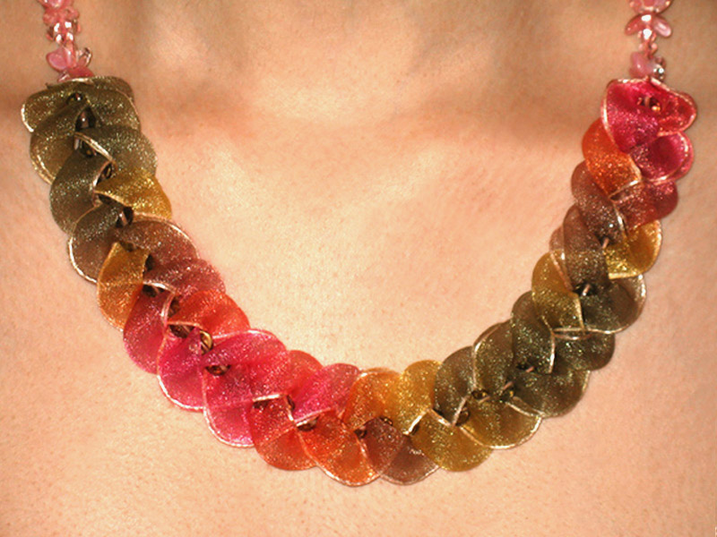 Organza and beads. Artwork by Lyuba Radomishenskaya