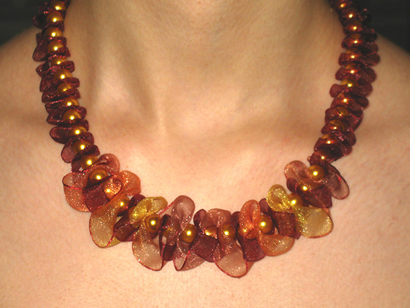 Organza and beads. Artwork by Lyuba Radomishenskaya