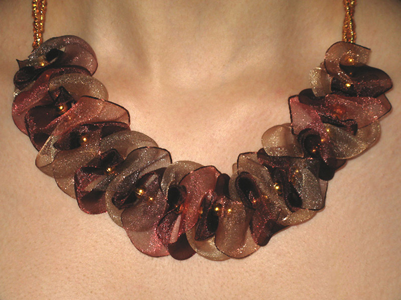 Organza and beads. Artwork by Lyuba Radomishenskaya