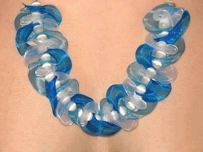Organza and beads. Artwork by Lyuba Radomishenskaya