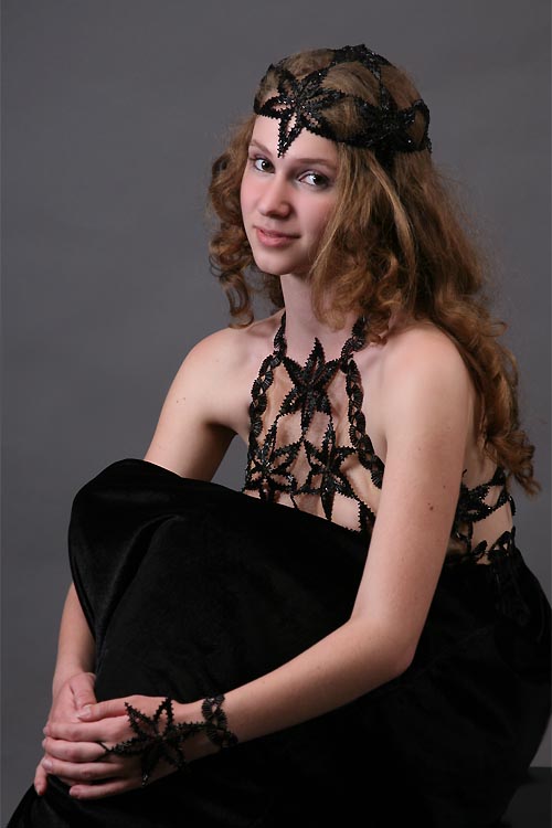 Clothes bead embellishment by Victoriya Katamashvili