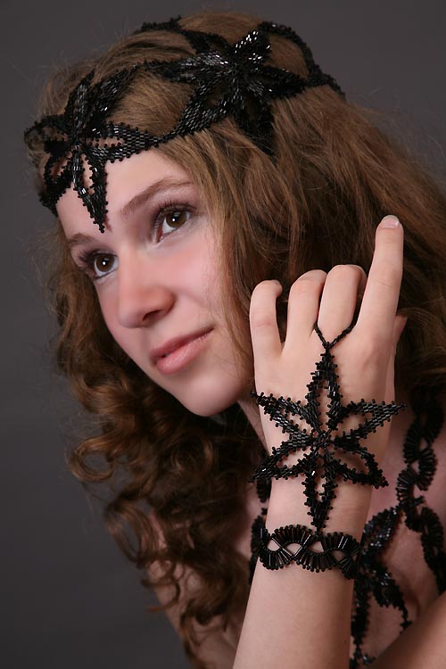 Clothes bead embellishment by Victoriya Katamashvili