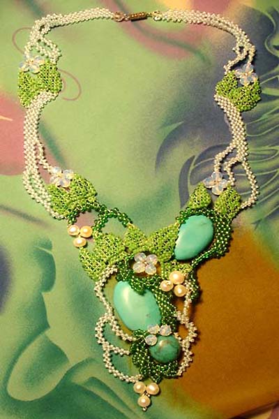 Bead artwork by Albina Polyanskaya