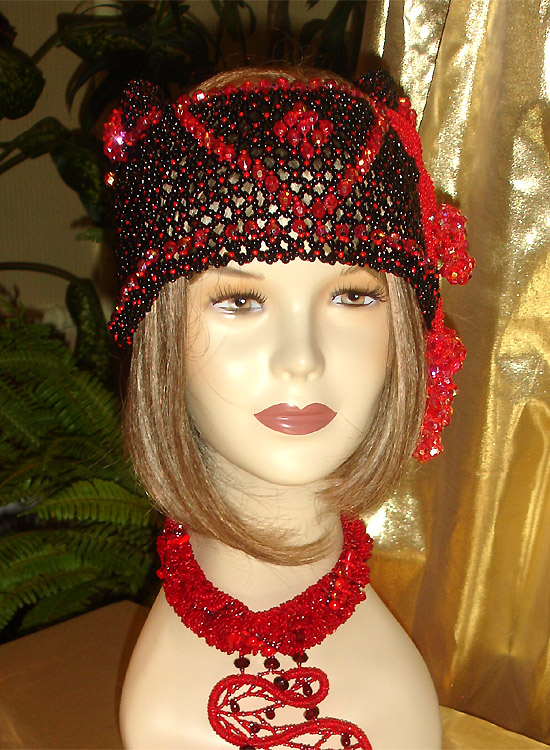 Beaded caps by Alla Tereschenia