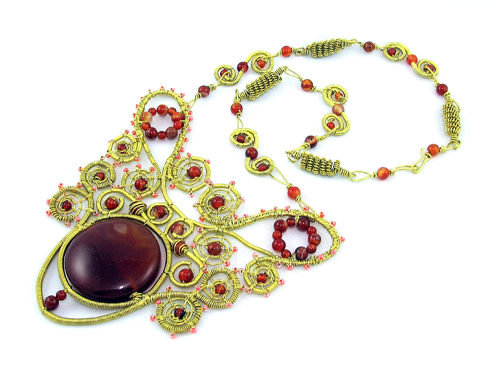 Ganutell, wire and bead jewelry by Marina Somova