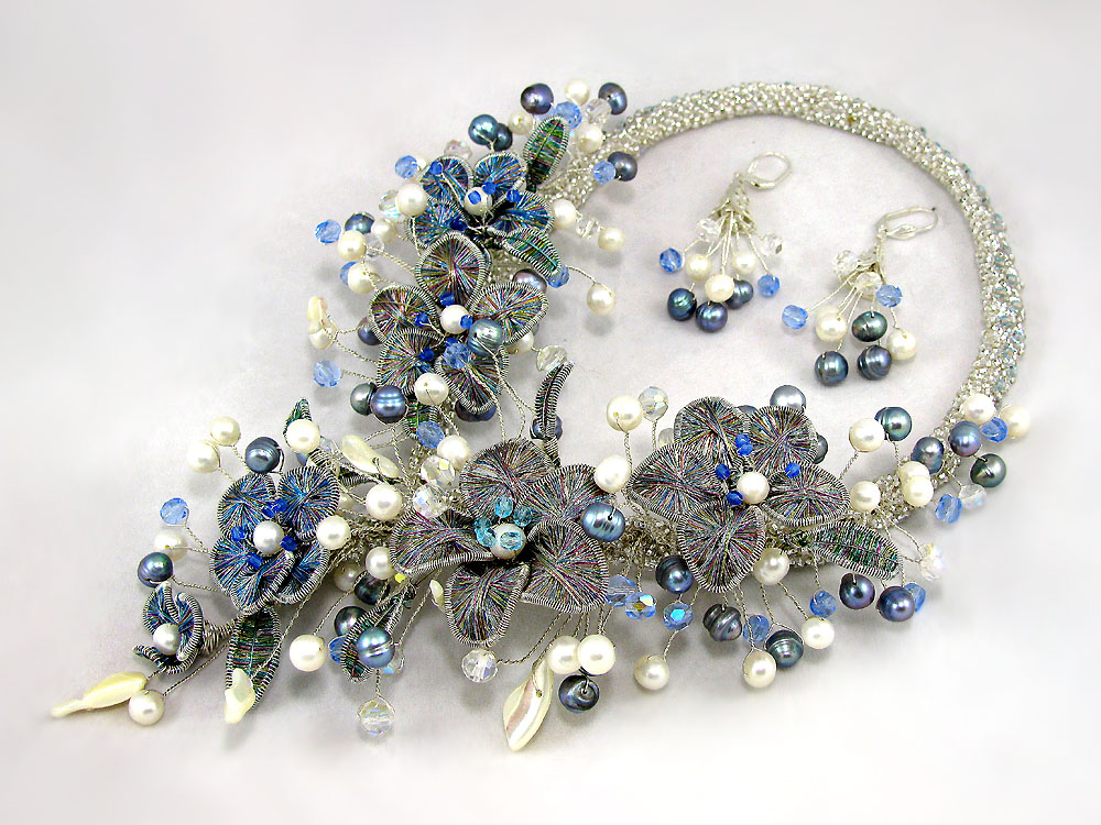 Ganutell, wire and bead jewelry by Marina Somova