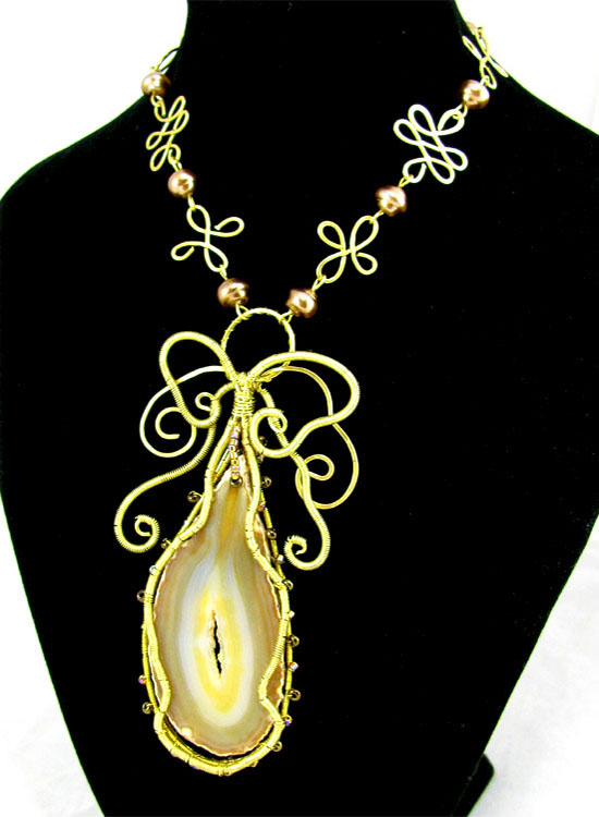 Ganutell, wire and bead jewelry by Marina Somova