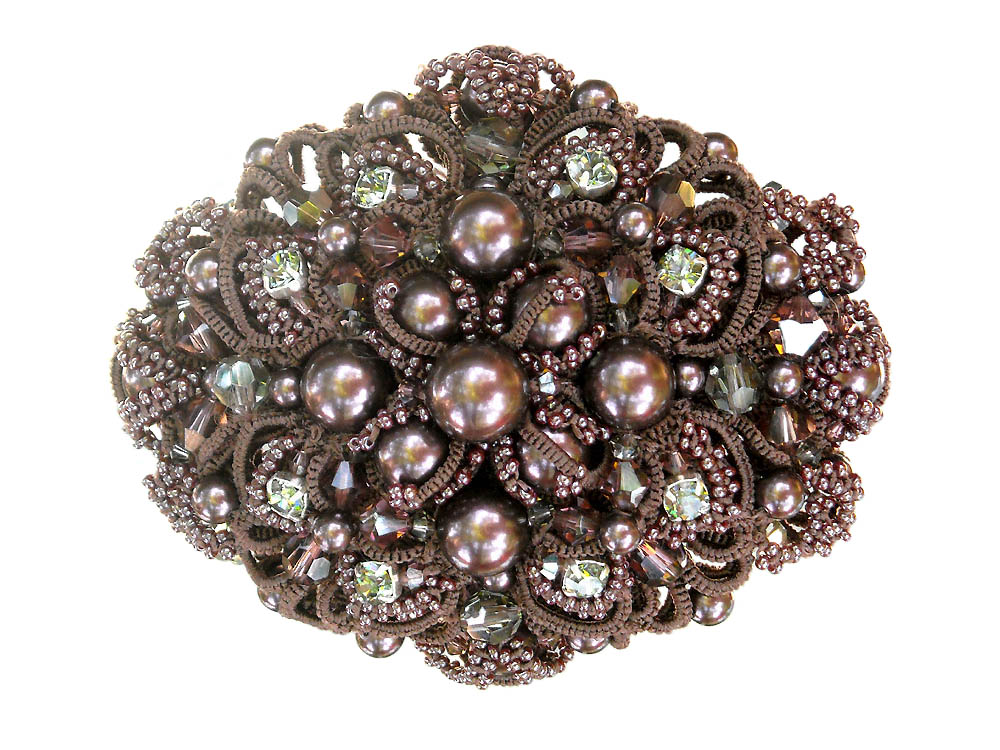 Shuttle tatting with beads objects by Alla Vizir