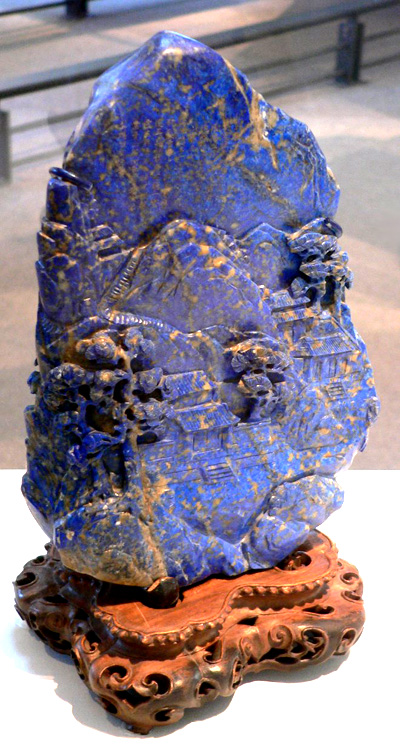 Carved lapis lazuli