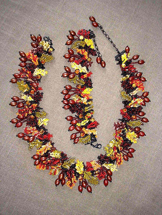 Beadwoven jewelry by Oksana Kameneva