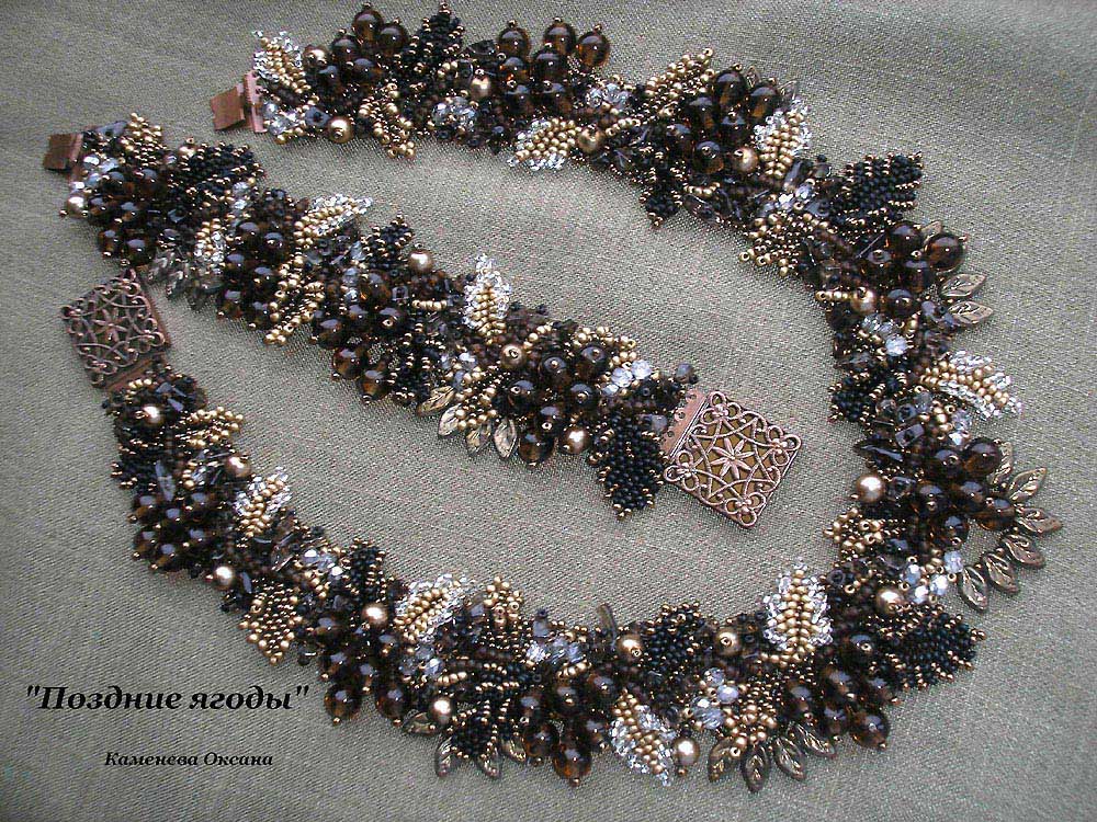 Beadwoven jewelry by Oksana Kameneva