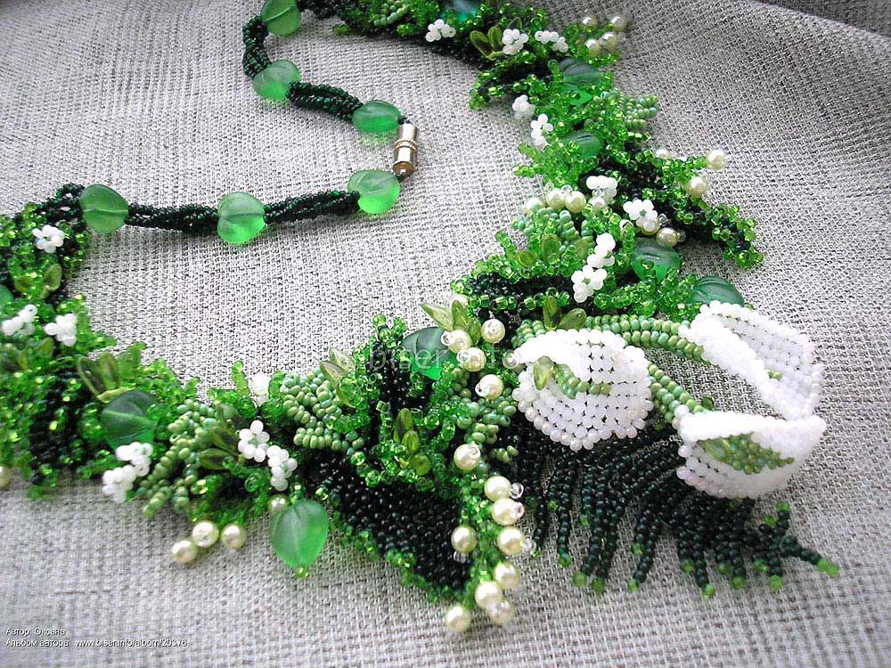 Beadwoven jewelry by Oksana Kameneva