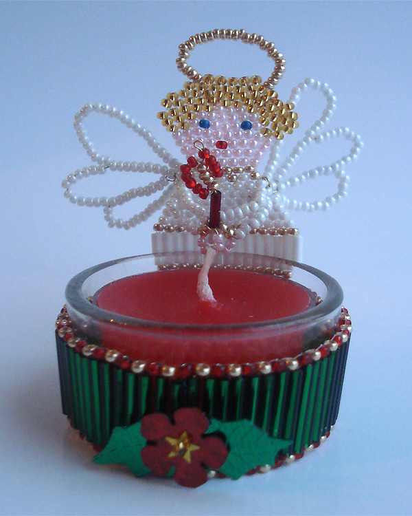 Brick stitch in beadwork by Victoria Katamashvili