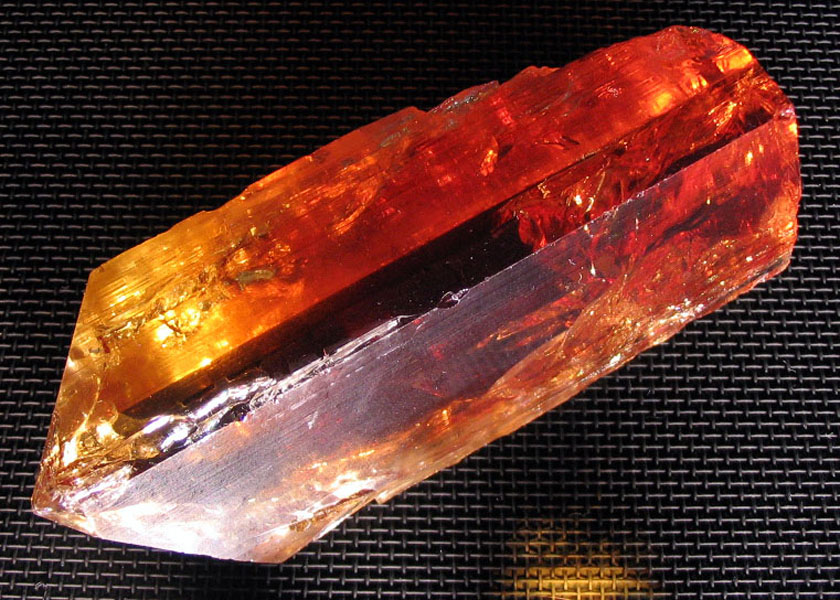 Red topaz crystal