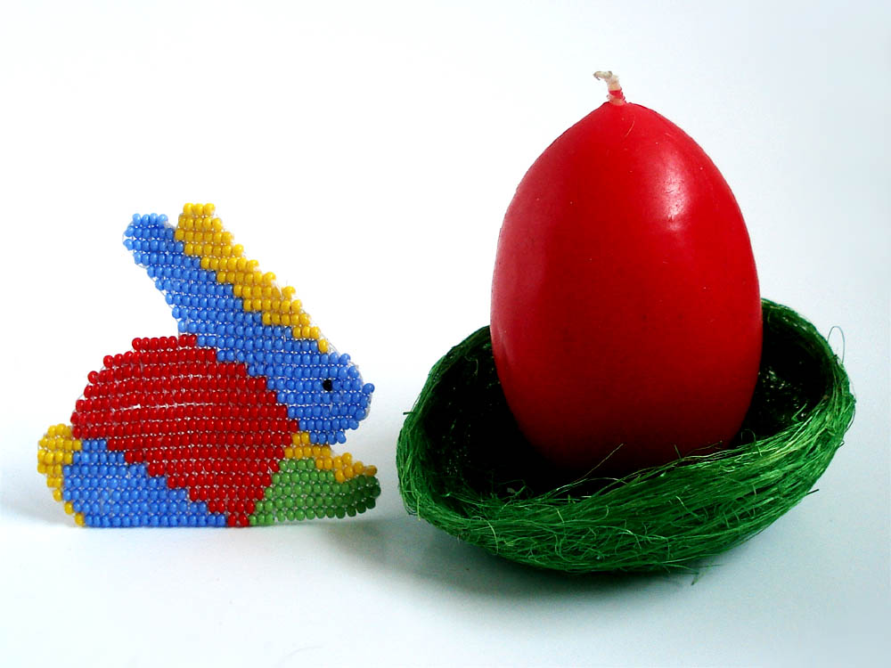 Easter critters. Off-loom beadweaving by Victoria Katamashvili