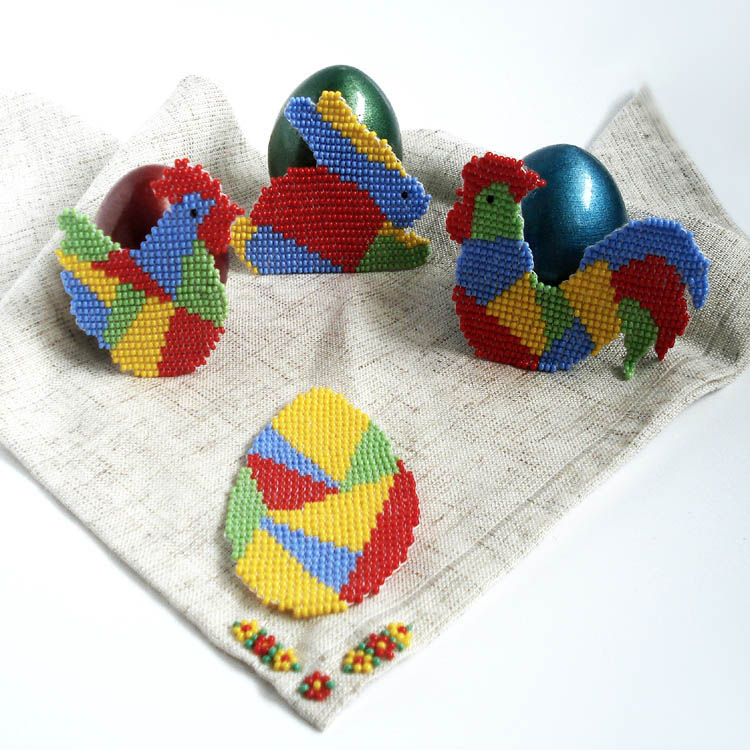 Easter critters. Off-loom beadweaving by Victoria Katamashvili