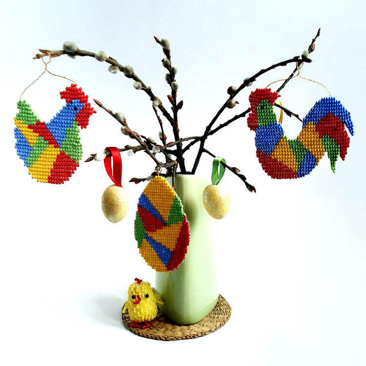 Easter critters. Off-loom beadweaving by Victoria Katamashvili