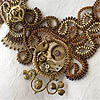 Steampunk jewelry. Bead artwork by Cynthia Newcomer Daniel